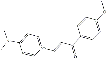 4-(dimethylamino)-1-[3-(4-methoxyphenyl)-3-oxo-1-propenyl]pyridinium Struktur