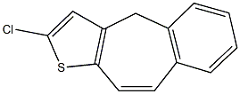 2-chloro-4H-benzo[4,5]cyclohepta[1,2-b]thiophene Struktur