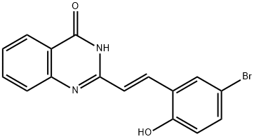 2-[2-(5-bromo-2-hydroxyphenyl)vinyl]-4(3H)-quinazolinone Struktur