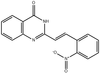 2-(2-{2-nitrophenyl}vinyl)-4(3H)-quinazolinone Struktur