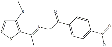 1-[3-(methylsulfanyl)-2-thienyl]ethanone O-{4-nitrobenzoyl}oxime Struktur