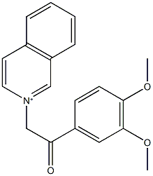 2-[2-(3,4-dimethoxyphenyl)-2-oxoethyl]isoquinolinium Struktur