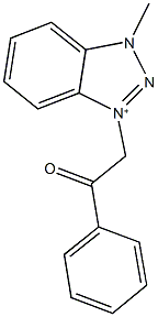 3-methyl-1-(2-oxo-2-phenylethyl)-3H-1,2,3-benzotriazol-1-ium Struktur