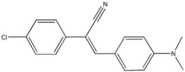 2-(4-chlorophenyl)-3-[4-(dimethylamino)phenyl]acrylonitrile Struktur