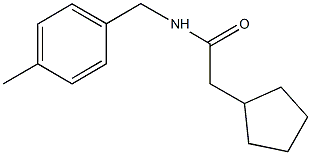 2-cyclopentyl-N-(4-methylbenzyl)acetamide Struktur