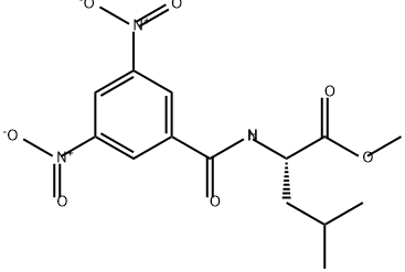 methyl 2-({3,5-bisnitrobenzoyl}amino)-4-methylpentanoate Struktur