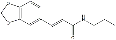 3-(1,3-benzodioxol-5-yl)-N-(sec-butyl)acrylamide Struktur