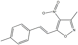 4-nitro-3-methyl-5-[2-(4-methylphenyl)vinyl]isoxazole Struktur