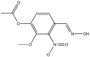 4-[(hydroxyimino)methyl]-3-nitro-2-methoxyphenyl acetate Struktur