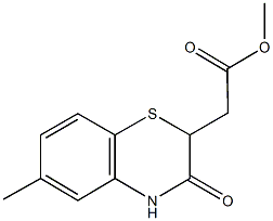 methyl (6-methyl-3-oxo-3,4-dihydro-2H-1,4-benzothiazin-2-yl)acetate Struktur