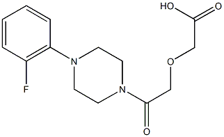 {2-[4-(2-fluorophenyl)-1-piperazinyl]-2-oxoethoxy}acetic acid Struktur