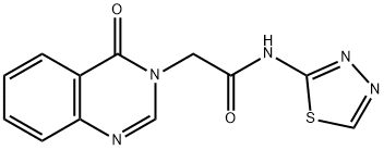 2-(4-oxo-3(4H)-quinazolinyl)-N-(1,3,4-thiadiazol-2-yl)acetamide Struktur