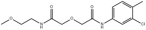 2-[2-(3-chloro-4-methylanilino)-2-oxoethoxy]-N-(2-methoxyethyl)acetamide Struktur