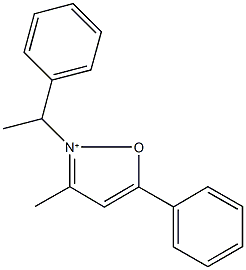 3-methyl-5-phenyl-2-(1-phenylethyl)isoxazol-2-ium Struktur