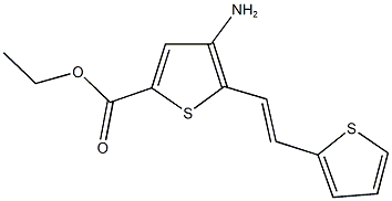 ethyl 4-amino-5-[2-(2-thienyl)vinyl]-2-thiophenecarboxylate Struktur