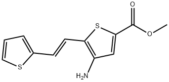 methyl 4-amino-5-[2-(2-thienyl)vinyl]-2-thiophenecarboxylate Struktur