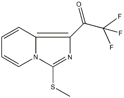 2,2,2-trifluoro-1-[3-(methylsulfanyl)imidazo[1,5-a]pyridin-1-yl]ethanone Struktur