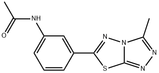 N-[3-(3-methyl[1,2,4]triazolo[3,4-b][1,3,4]thiadiazol-6-yl)phenyl]acetamide Struktur