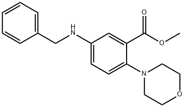 methyl 5-(benzylamino)-2-(4-morpholinyl)benzoate Struktur