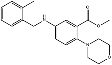 methyl 5-[(2-methylbenzyl)amino]-2-(4-morpholinyl)benzoate Struktur