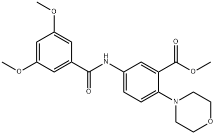 methyl 5-[(3,5-dimethoxybenzoyl)amino]-2-(4-morpholinyl)benzoate Struktur