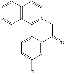 2-[2-(3-chlorophenyl)-2-oxoethyl]isoquinolinium Struktur