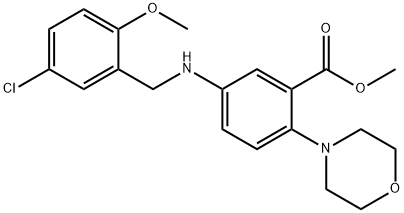 methyl 5-[(5-chloro-2-methoxybenzyl)amino]-2-(4-morpholinyl)benzoate Struktur