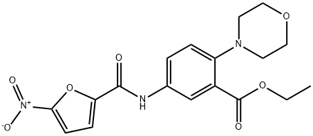 ethyl 5-({5-nitro-2-furoyl}amino)-2-(4-morpholinyl)benzoate Struktur