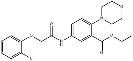 ethyl 5-{[(2-chlorophenoxy)acetyl]amino}-2-(4-morpholinyl)benzoate Struktur