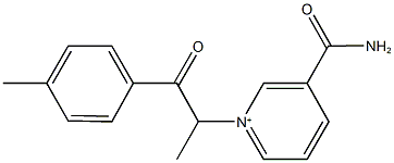 3-(aminocarbonyl)-1-[1-methyl-2-(4-methylphenyl)-2-oxoethyl]pyridinium Struktur