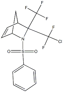 3-[chloro(difluoro)methyl]-2-(phenylsulfonyl)-3-(trifluoromethyl)-2-azabicyclo[2.2.1]hept-5-ene Struktur