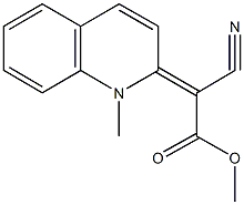 methyl cyano(1-methyl-2(1H)-quinolinylidene)acetate Struktur