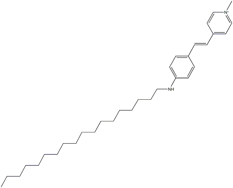 1-methyl-4-{2-[4-(octadecylamino)phenyl]vinyl}pyridinium Struktur