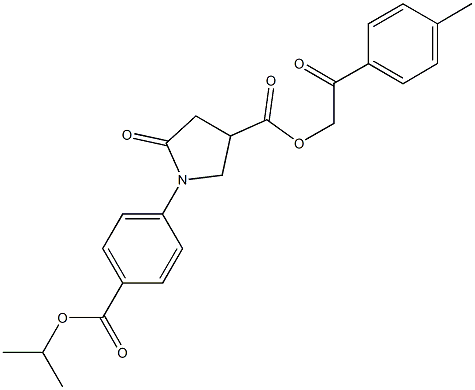 2-(4-methylphenyl)-2-oxoethyl 1-[4-(isopropoxycarbonyl)phenyl]-5-oxo-3-pyrrolidinecarboxylate Struktur