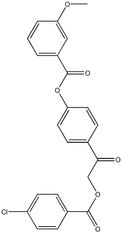 4-{2-[(4-chlorobenzoyl)oxy]acetyl}phenyl 3-methoxybenzoate Struktur