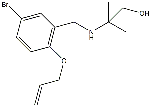 2-{[2-(allyloxy)-5-bromobenzyl]amino}-2-methyl-1-propanol Struktur