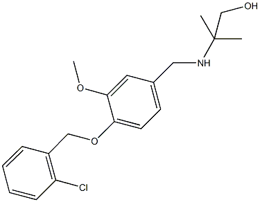 2-({4-[(2-chlorobenzyl)oxy]-3-methoxybenzyl}amino)-2-methyl-1-propanol Struktur