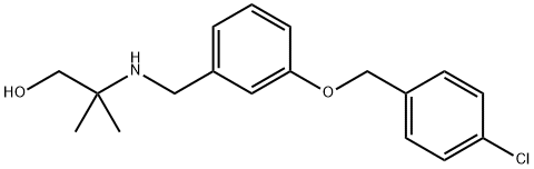 2-({3-[(4-chlorobenzyl)oxy]benzyl}amino)-2-methyl-1-propanol Struktur