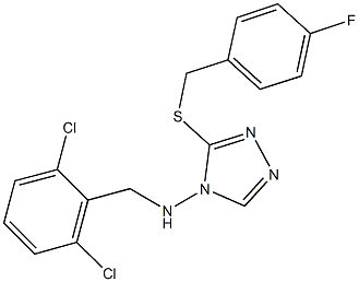 N-(2,6-dichlorobenzyl)-N-{3-[(4-fluorobenzyl)sulfanyl]-4H-1,2,4-triazol-4-yl}amine Struktur