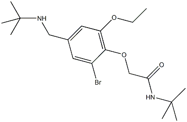 2-{2-bromo-4-[(tert-butylamino)methyl]-6-ethoxyphenoxy}-N-(tert-butyl)acetamide Struktur