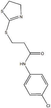 N-(4-chlorophenyl)-3-(4,5-dihydro-1,3-thiazol-2-ylsulfanyl)propanamide Struktur