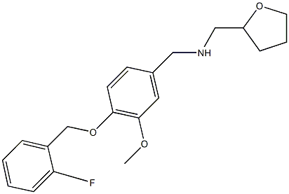 N-{4-[(2-fluorobenzyl)oxy]-3-methoxybenzyl}-N-(tetrahydro-2-furanylmethyl)amine Struktur