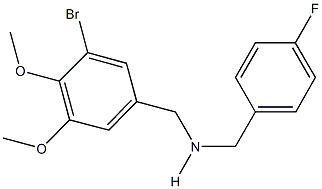 N-(3-bromo-4,5-dimethoxybenzyl)-N-(4-fluorobenzyl)amine Struktur