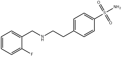 4-{2-[(2-fluorobenzyl)amino]ethyl}benzenesulfonamide Struktur