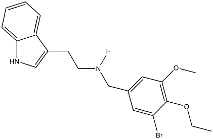 N-(3-bromo-4-ethoxy-5-methoxybenzyl)-N-[2-(1H-indol-3-yl)ethyl]amine Struktur