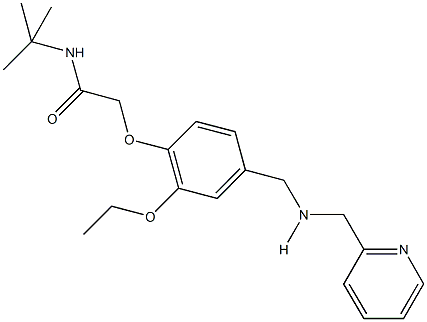 N-(tert-butyl)-2-(2-ethoxy-4-{[(2-pyridinylmethyl)amino]methyl}phenoxy)acetamide Struktur