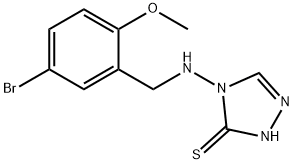 4-[(5-bromo-2-methoxybenzyl)amino]-4H-1,2,4-triazol-3-yl hydrosulfide Struktur