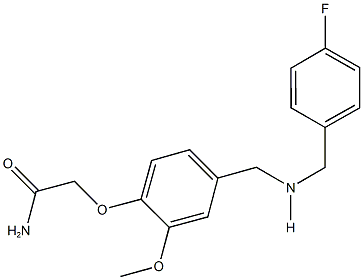 2-(4-{[(4-fluorobenzyl)amino]methyl}-2-methoxyphenoxy)acetamide Struktur