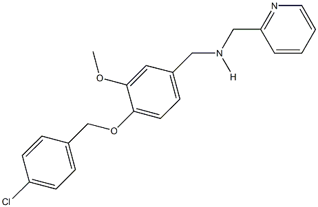 N-{4-[(4-chlorobenzyl)oxy]-3-methoxybenzyl}-N-(2-pyridinylmethyl)amine Struktur