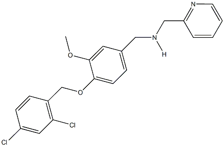 N-{4-[(2,4-dichlorobenzyl)oxy]-3-methoxybenzyl}-N-(2-pyridinylmethyl)amine Struktur